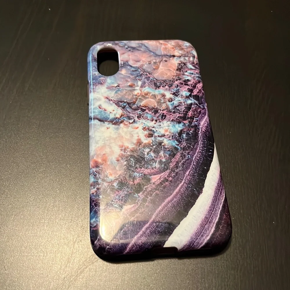 Purple Marble IPhone X Phone Case